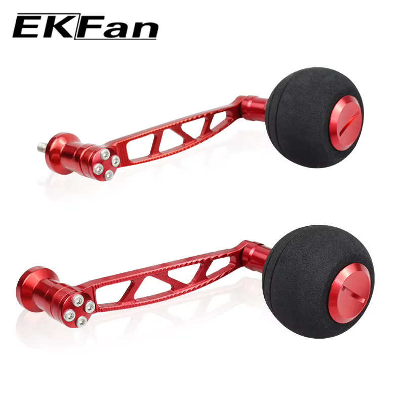 Manivela CNC aluminio con pomo EVA Ekfan 83mm para carretes spinning - imagen 5