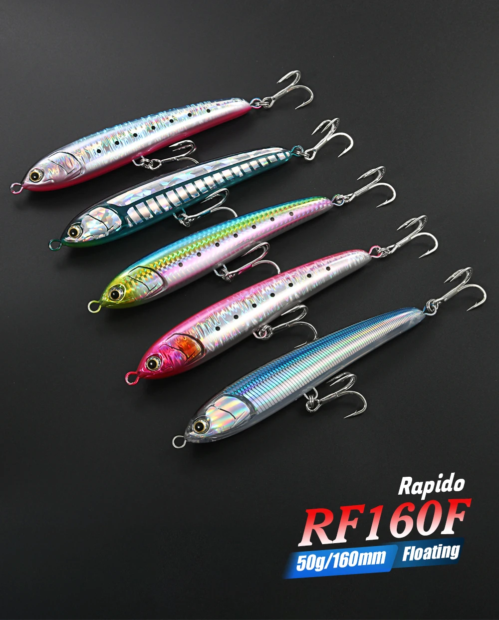 Señuelo flotante rápido tipo lápiz para topwater en agua salada