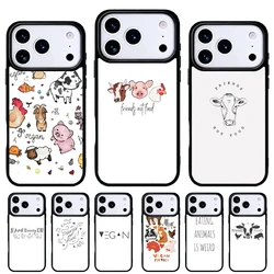 Funda Vegana para iPhone – Diseño Amigos Veganos, No Comida