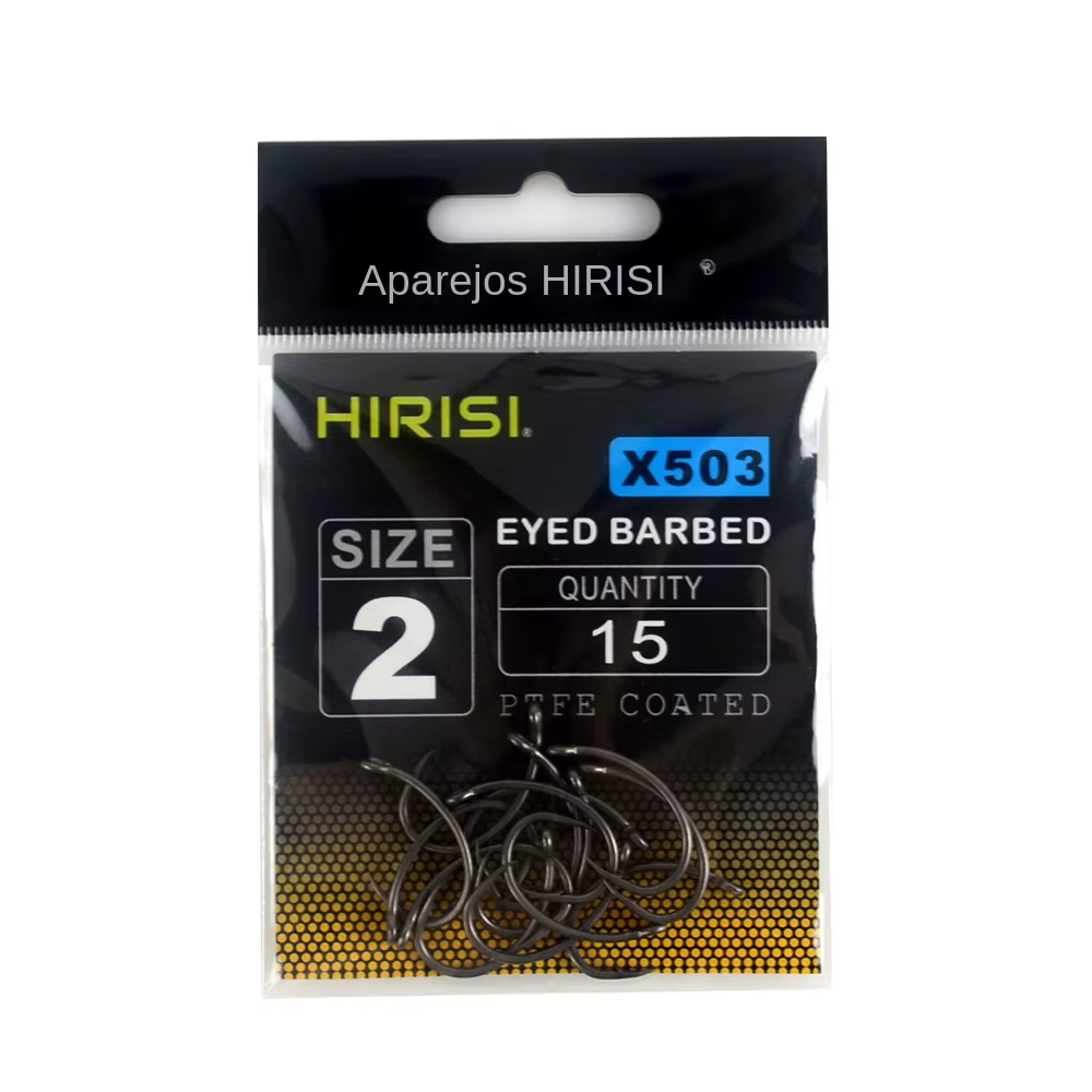 Anzuelo de púas de acero inoxidable con PTFE y carbono alto, ojo - imagen 5