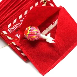 Sobres rojos bordados – Tarjetas, dulces y decoración navideña
