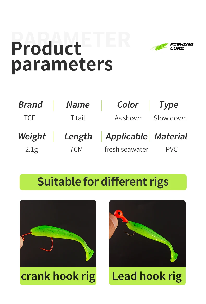 Swimbait de silicona para pesca marina