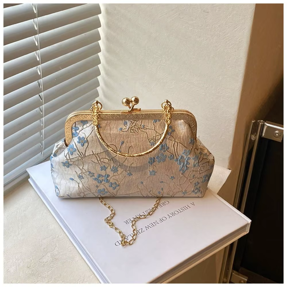 Bolso Bandolera de Seda Bordado Estilo Chino Retro para Mujer - imagen 2