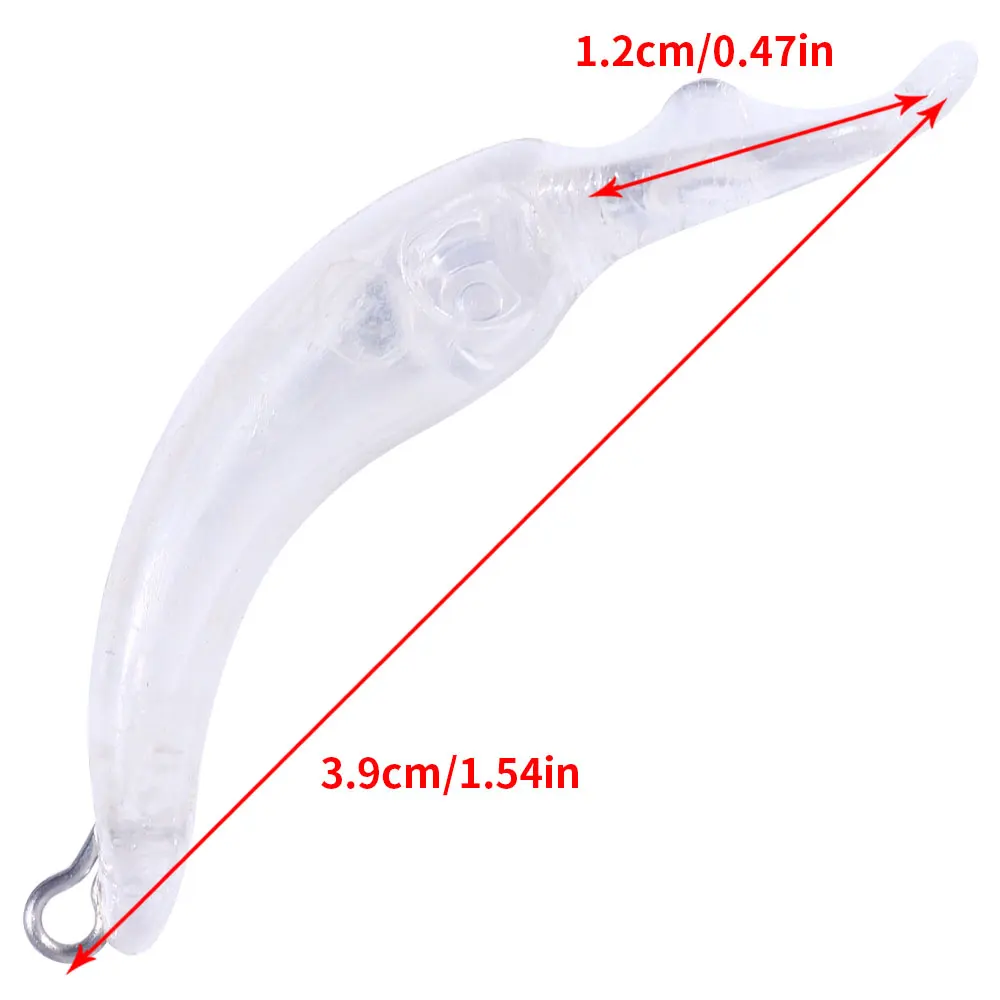 Señuelo Wobler Minnow transparente sin pintar – cuerpo duro - imagen 2