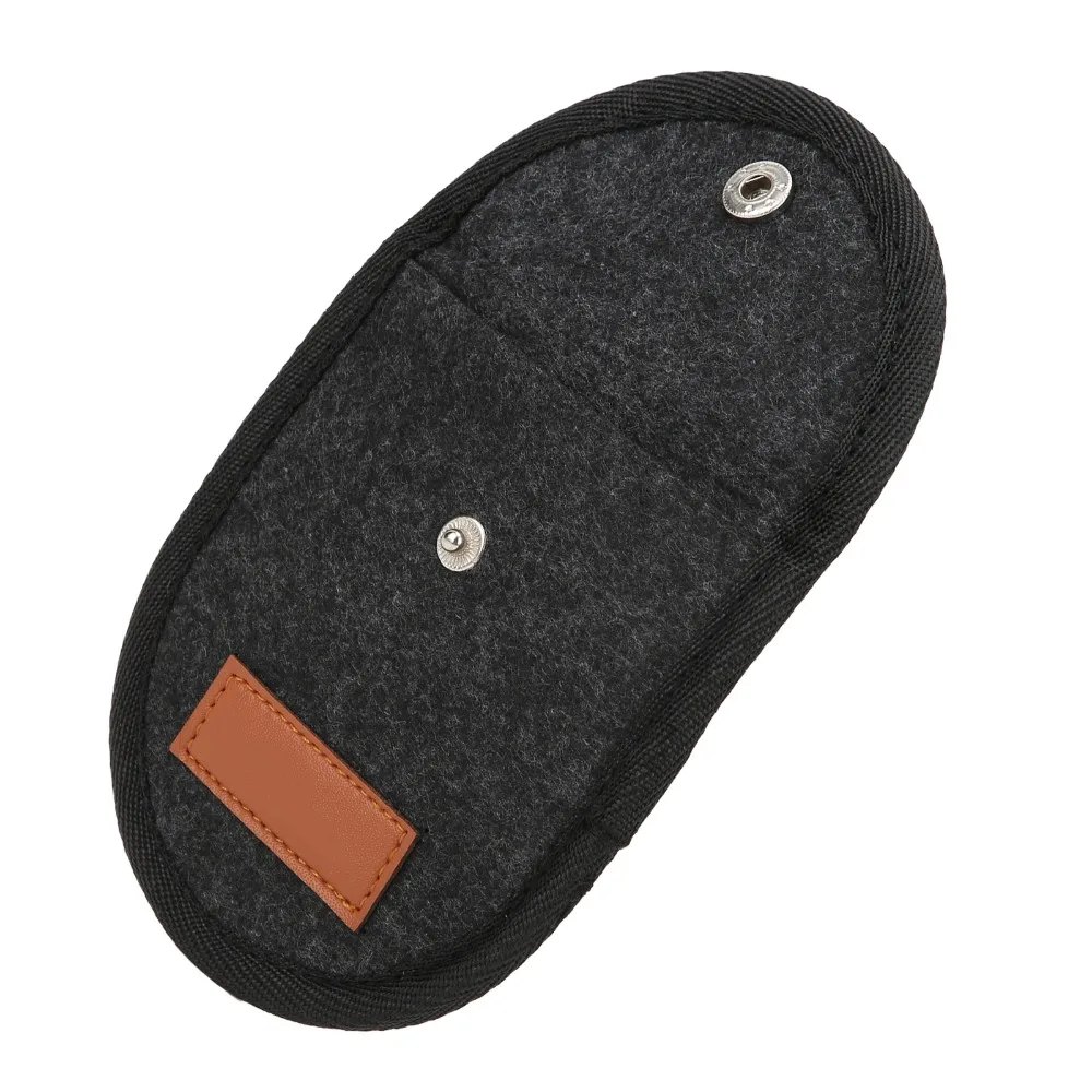 Estuche fieltro gris/negro para porta púas guitarra eléctrica - imagen 3