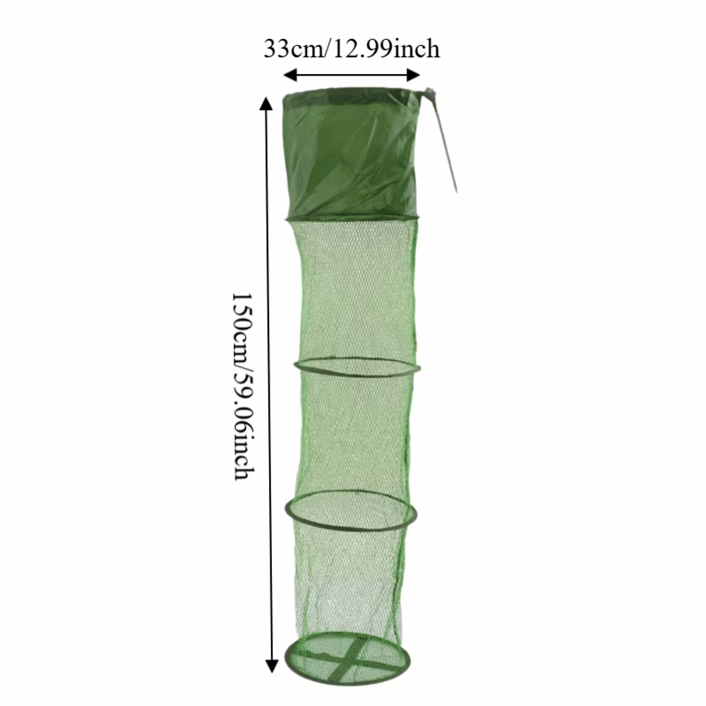 Cesta Plegable de Pesca 25-33cm Nylon con Marco Metálico - imagen 4
