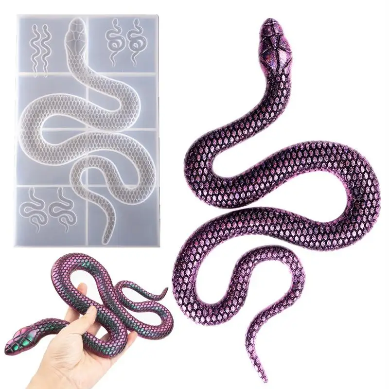 Molde de resina epoxy para señuelos Serpiente espejo de silicona - imagen 2