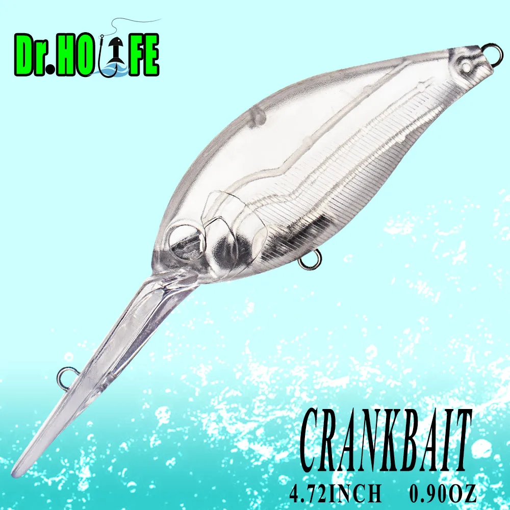 Crankbait flotante blanco de agua profunda Dr.Holife para pesca