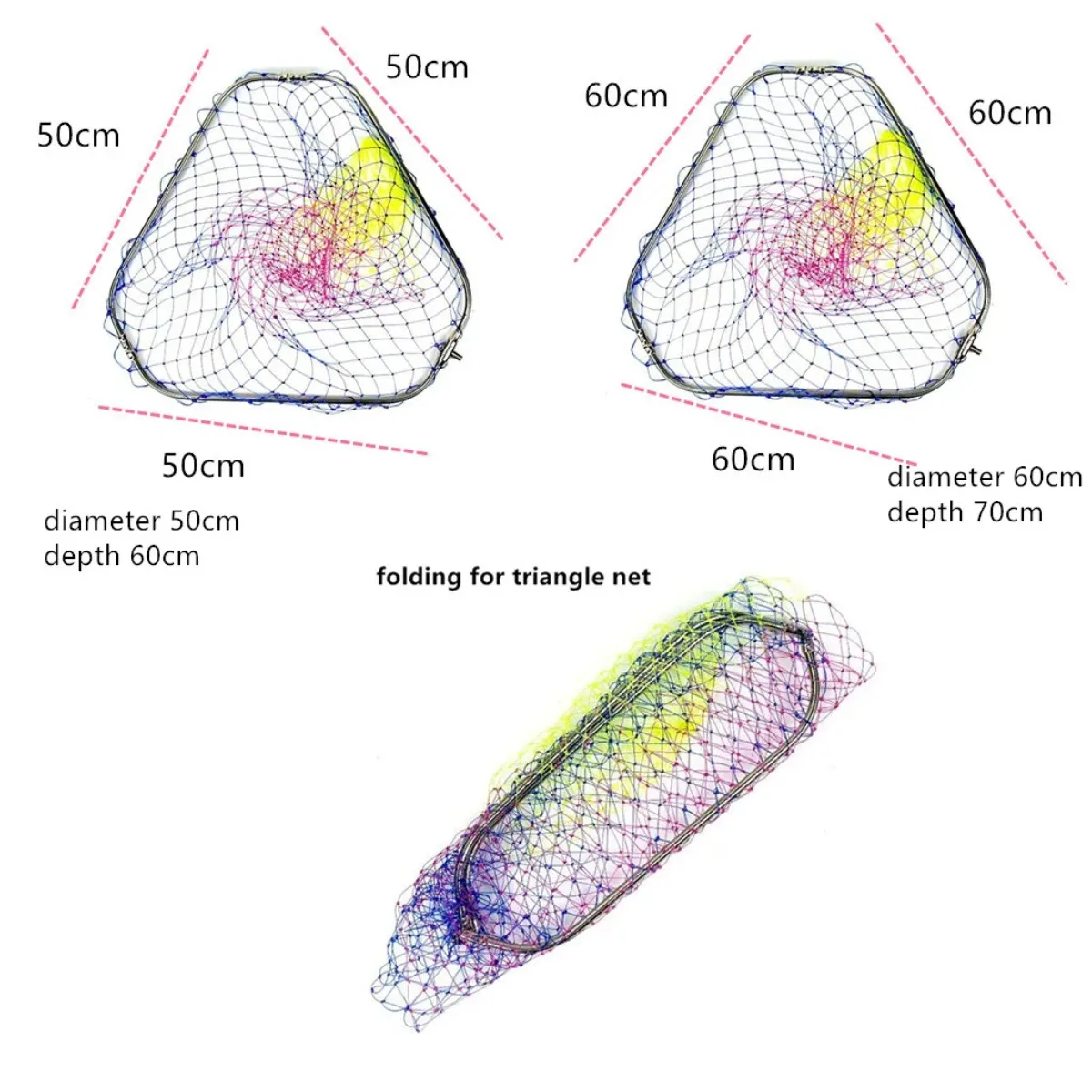 Red de pesca plegable triangular: cabeza de repuesto con anilla - imagen 3