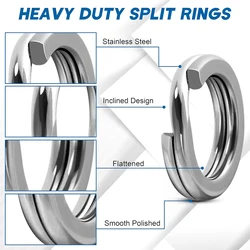 Anillos divididos acero inoxidable para señuelos agua salada