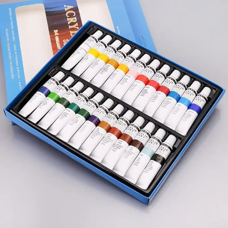 Juego de pintura acrílica no tóxica duradera para dibujo
