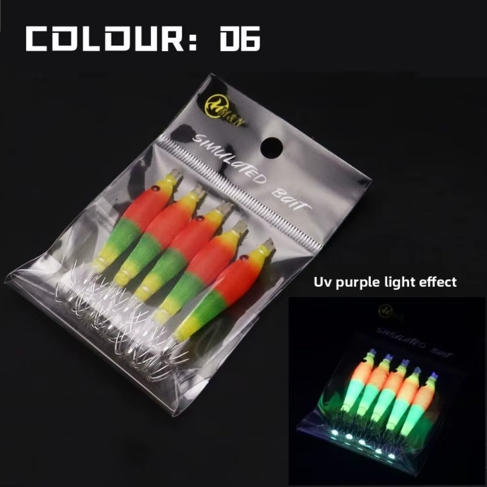 Jig para calamar luminoso – Señuelo UV con forma de gamba - imagen 4