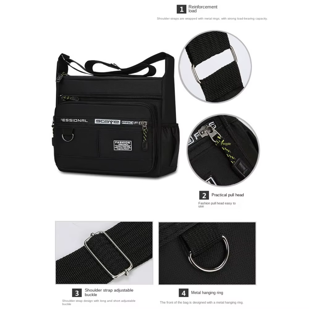 Bolso bandolera multiusos para hombre y mujer