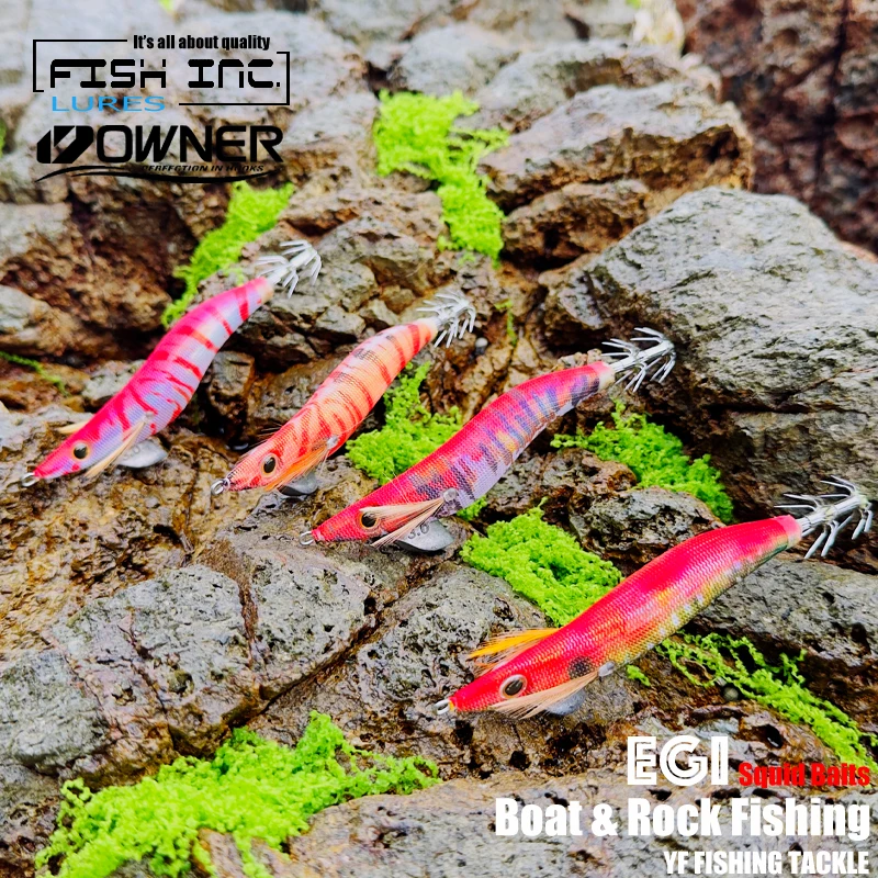 FISH INC Jigs de calamar 3,0 EGI - Señuelo de madera - imagen 3