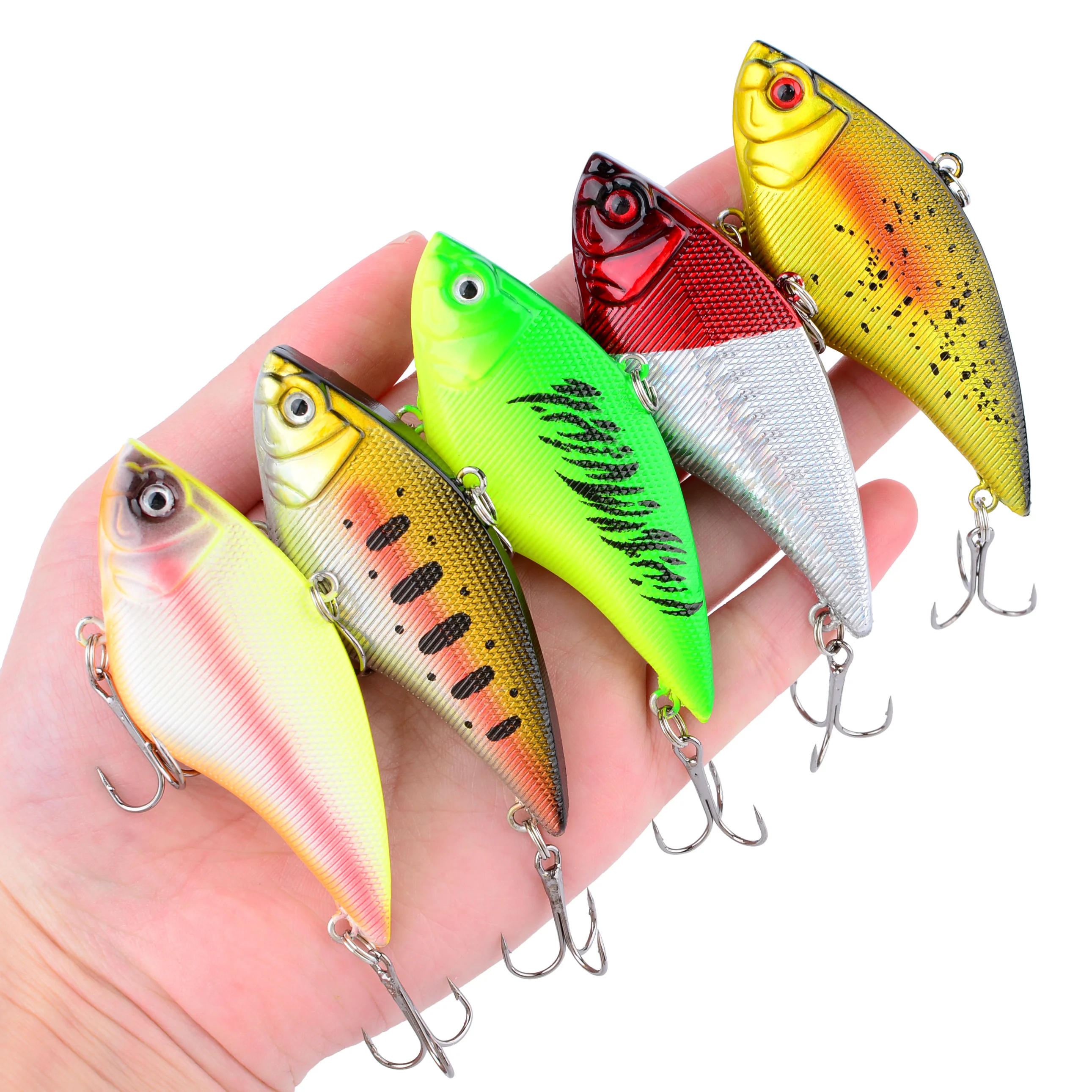 Wobbler crankbait de hundimiento con anzuelos triples VIB señuelo