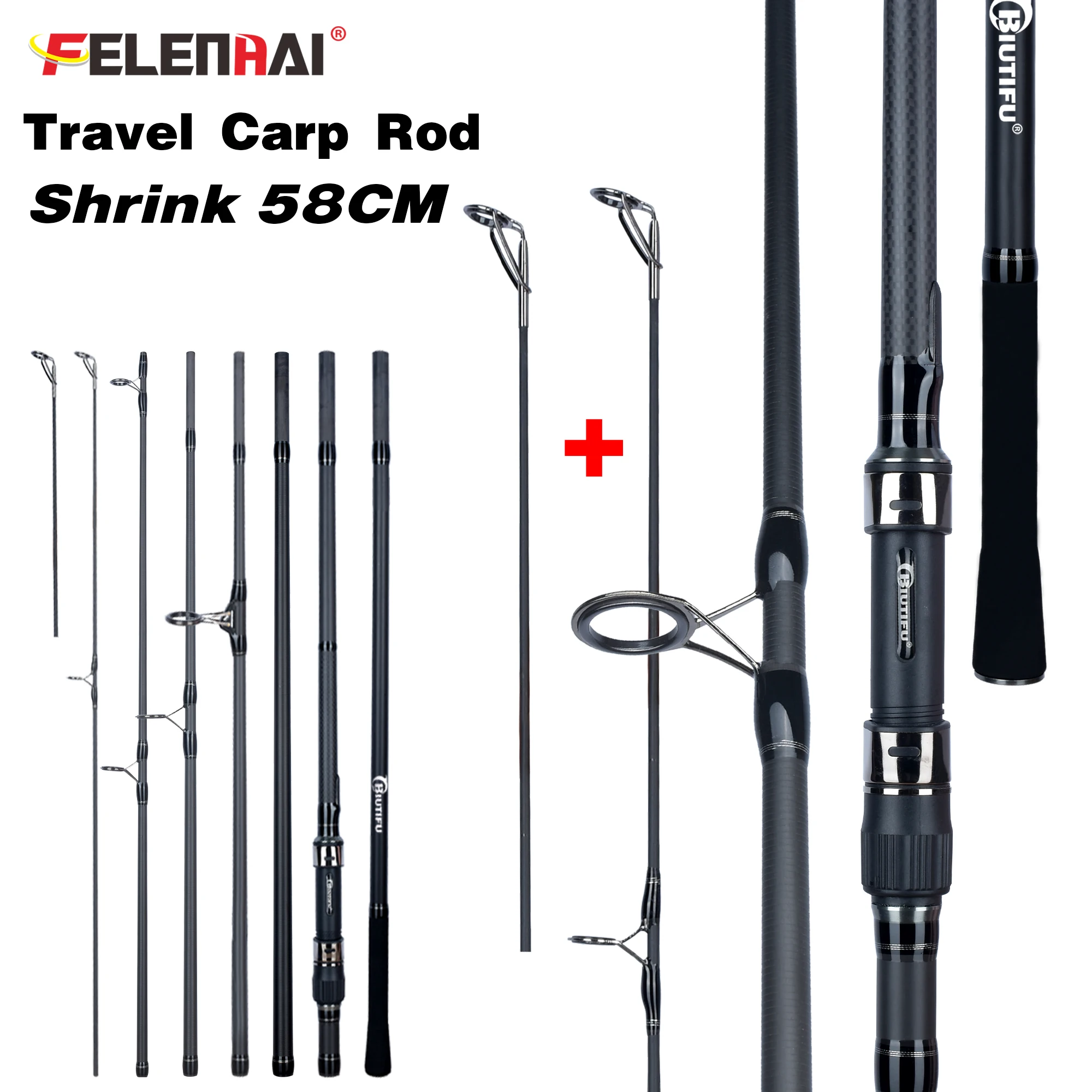 Caña Feeder Viaje Carbono Felehai para Carpa y Surf - imagen 3