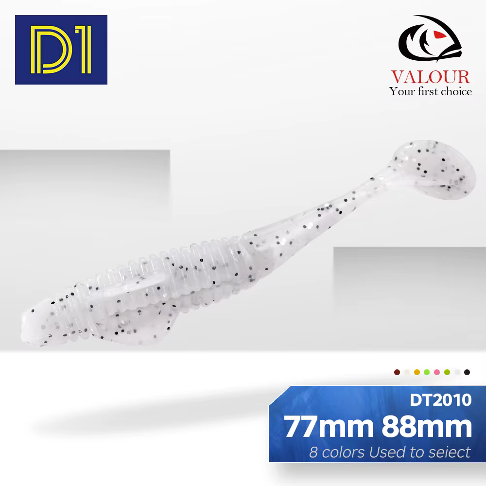 Señuelos Vinilo T-Tail D1 UV Glow – Para trucha y lubina