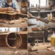 Abrazadera de puente de guitarra de madera con junta de corcho - imagen 2