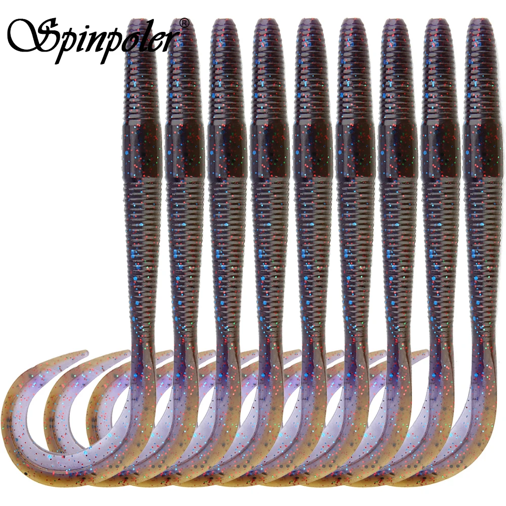 Spinpoler Señuelo Gusano Cola Larga Bicolor para Lubina en agua salada - imagen 4