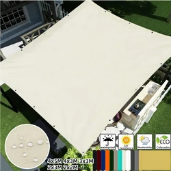 Vela de sombra impermeable con ojales para jardín y patio