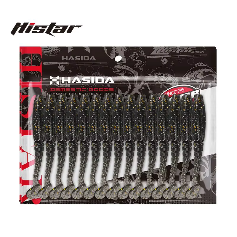 HISTAR Vinilo con Cola en T – Señuelo de Silicona Brillante
