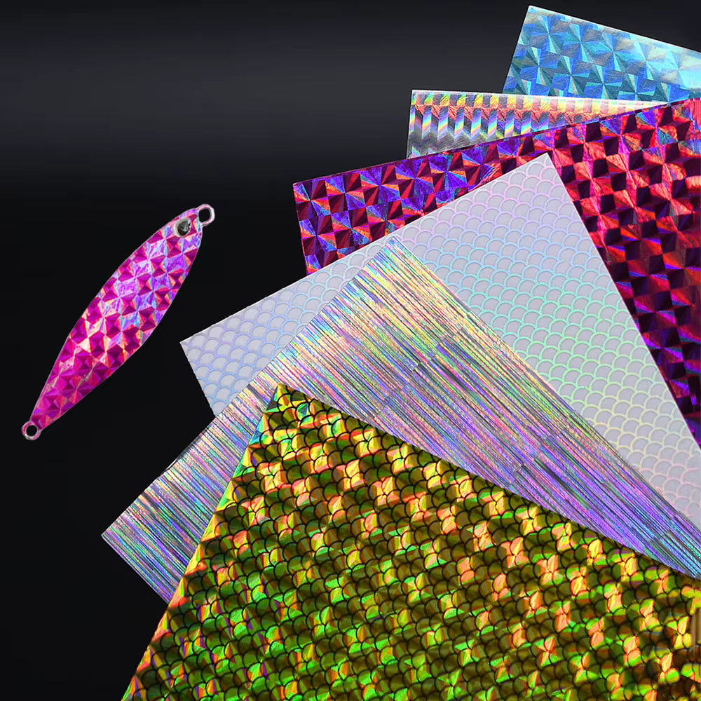 MNFT Piel de pescado adhesiva holográfica arcoíris para señuelos - imagen 3