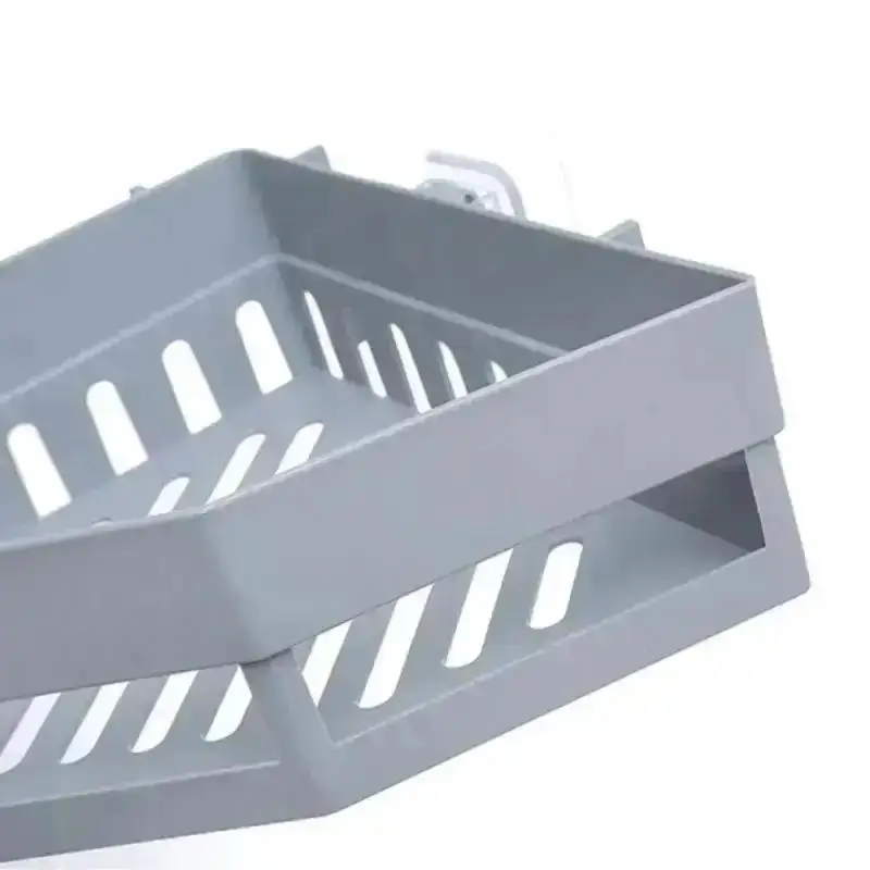 Estante esquinero sin perforaciones para baño con soporte trípode - imagen 2