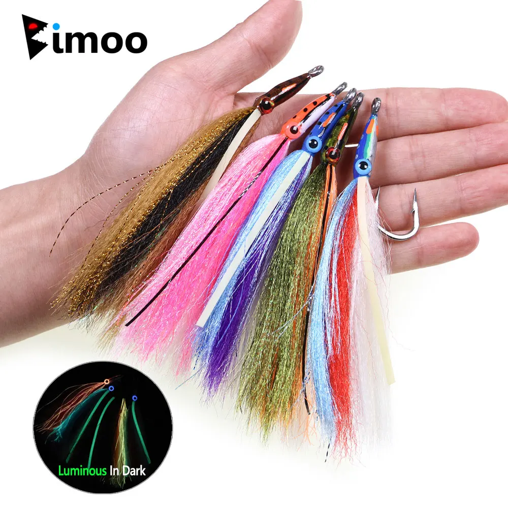 Señuelos streamer luminosos para lucios y tarpones, ojos 3D epoxi - imagen 3