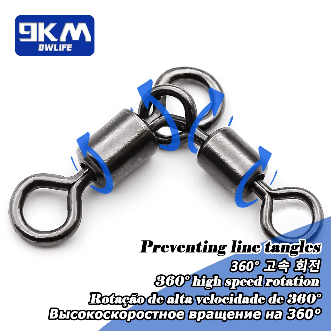 Anillo giratorio curricán 3 vías – Acero inoxidable para agua salada - imagen 2