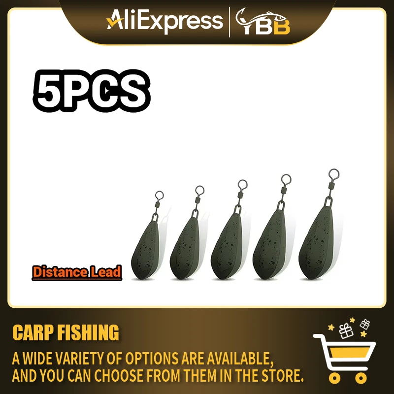 Pesas de plomo en línea para pesca de carpa, montaje estable