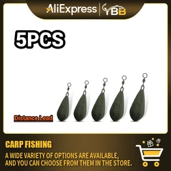 Pesas de plomo en línea para pesca de carpa, montaje estable