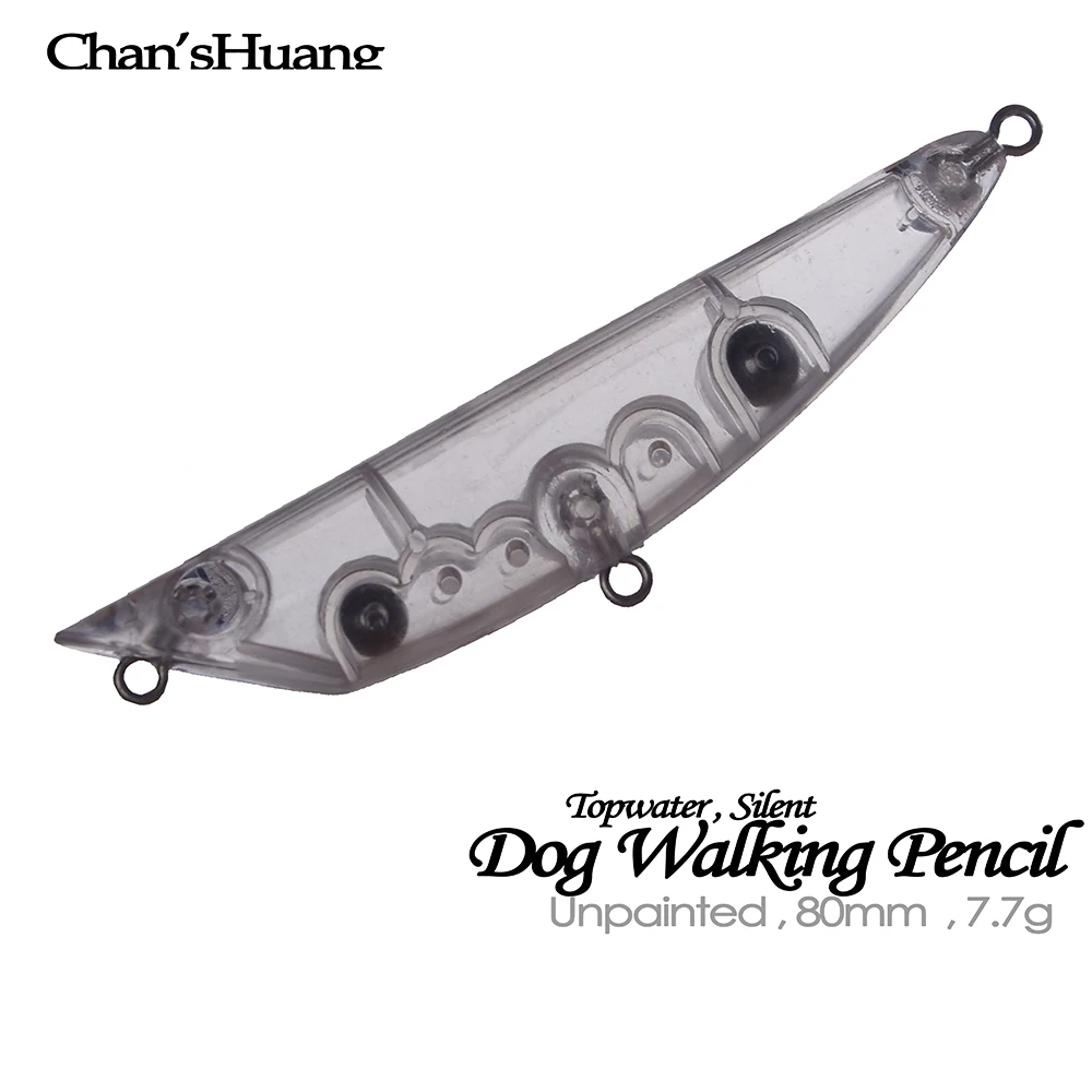 Chan’sHuang Carnada Topwater Dog Walking – 8 cm sin pintar - imagen 2