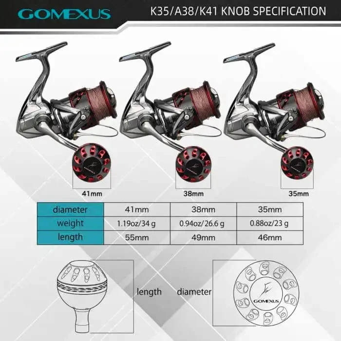 Perilla de manivela Gomexus para Shimano Stella Vanford Stradic - imagen 3