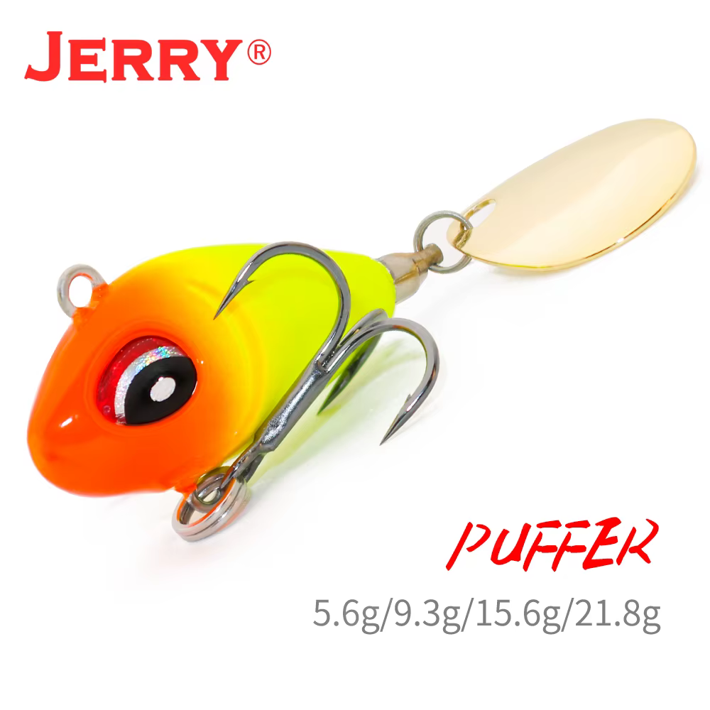 Jerry Puffer Metal VIB Señuelo Vibratorio Giratorio con Hoja