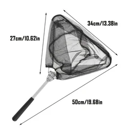 Red de pesca triangular plegable para trucha a mosca en arroyos