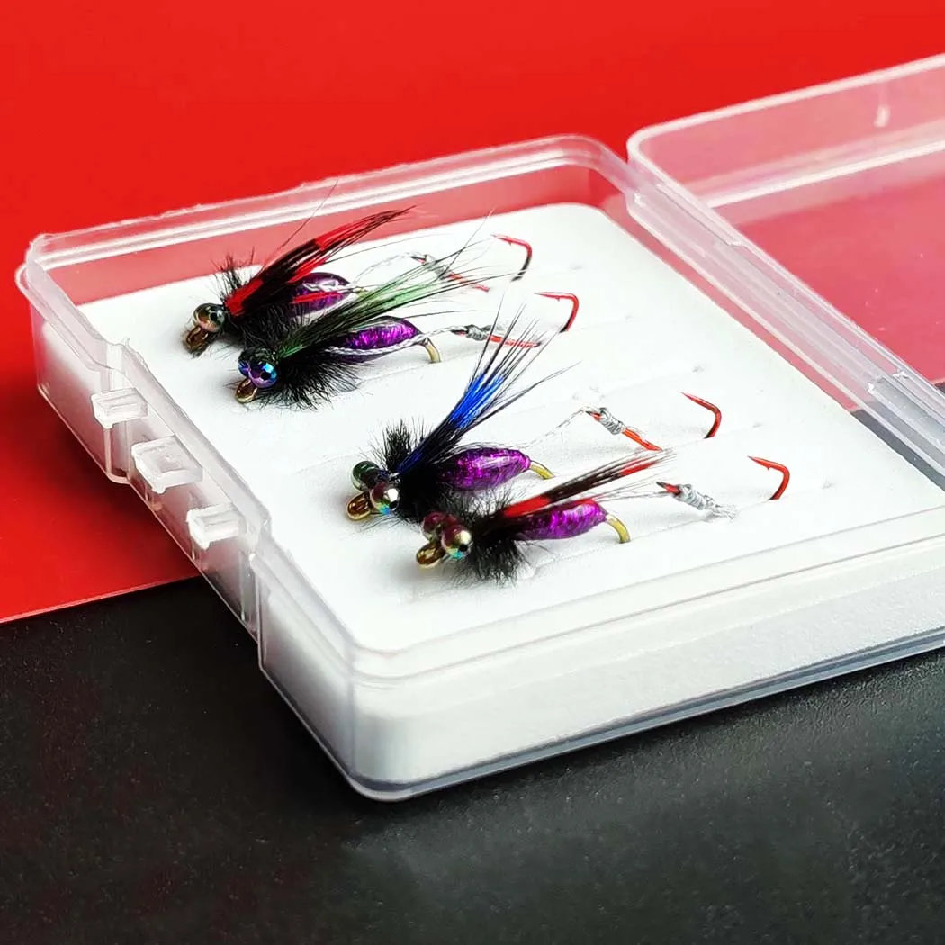 Moscas secas antimosquitos de doble gancho para trucha y lubina - imagen 3