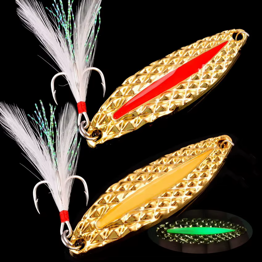 Cuchara giratoria con anzuelo triple para pesca – 2,5g-20g
