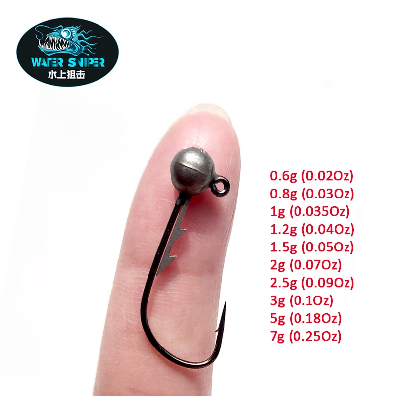 Water Sniper Jig Head tungsteno – Cabezas redondas para lubina