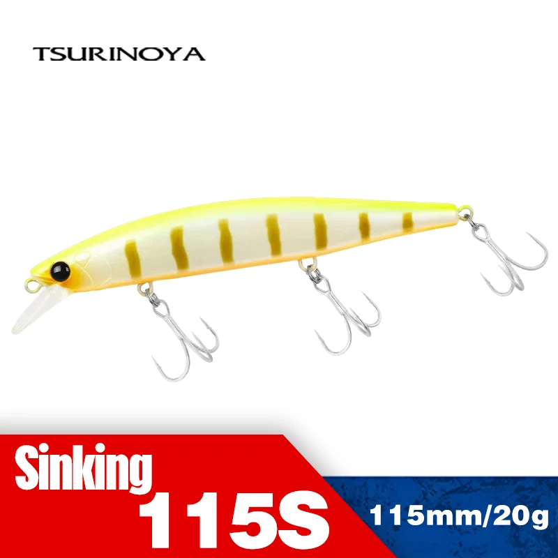 TSURINOYA IMP 115S Jerkbait minnow hundido de lanzado largo