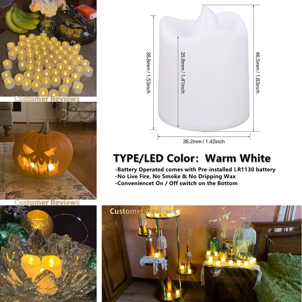 Lámpara LED decorativa sin llama para fiesta y hogar - imagen 2