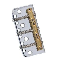 Puente de guitarra TL de selletas con acabado plateado metálico