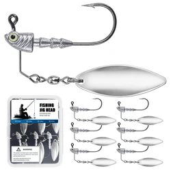 Free Fisher señuelos Jig Head con cuchilla giratoria para agua salada