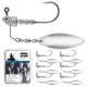 Free Fisher señuelos Jig Head con cuchilla giratoria para agua salada