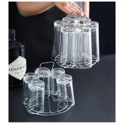 Portavasos de hierro para tazas de cerámica y mostrador