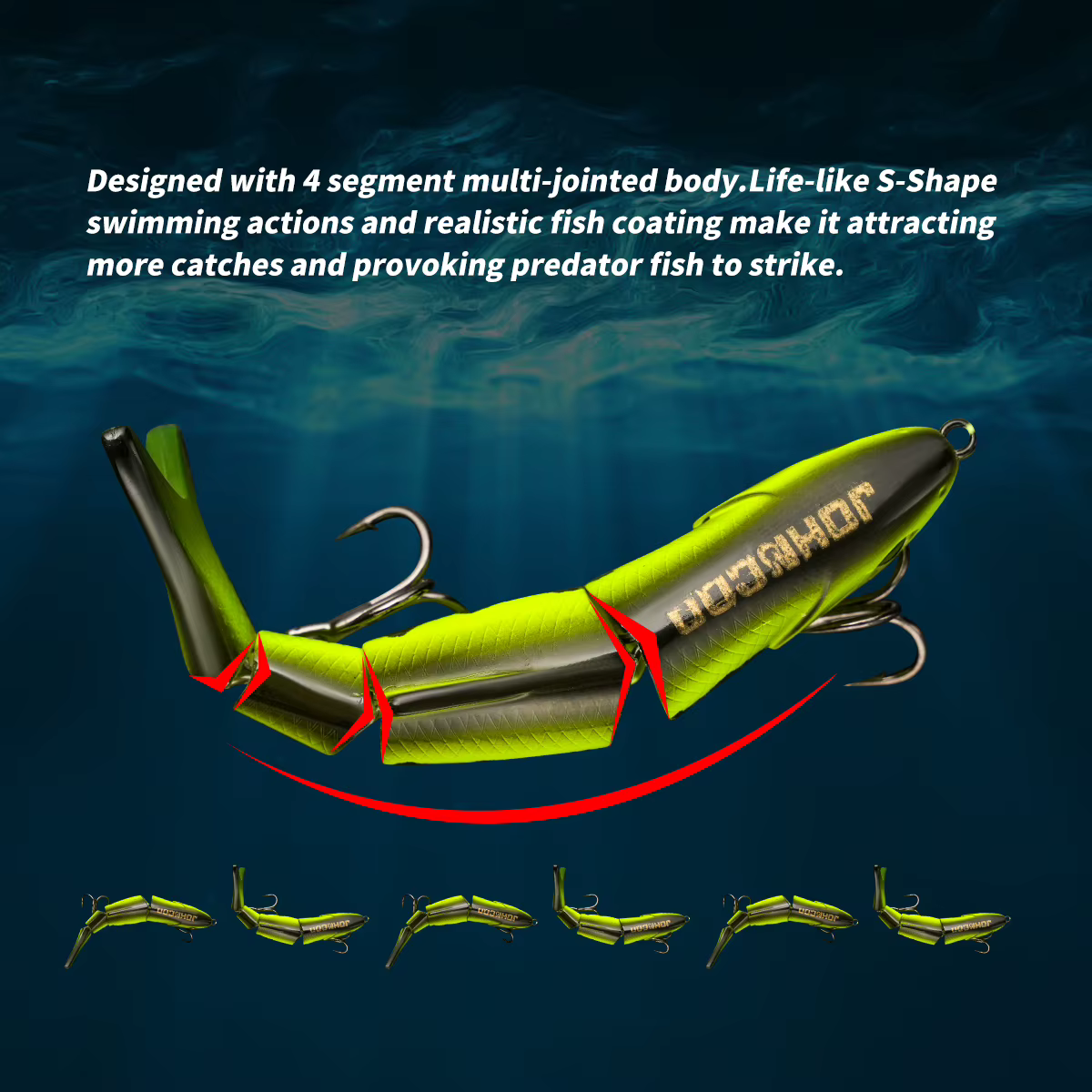 Crankbait multisección – Hundimiento lento para lubina - imagen 5