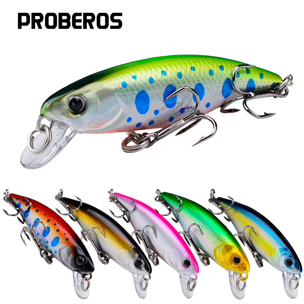 PROBEROS Wobbler Crankbait 5,7cm – Plástico duro con ojos 3D - imagen 2