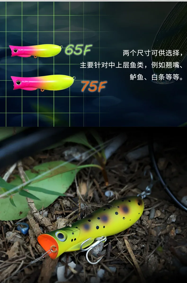 Tamaños disponibles del señuelo topwater MUKUN