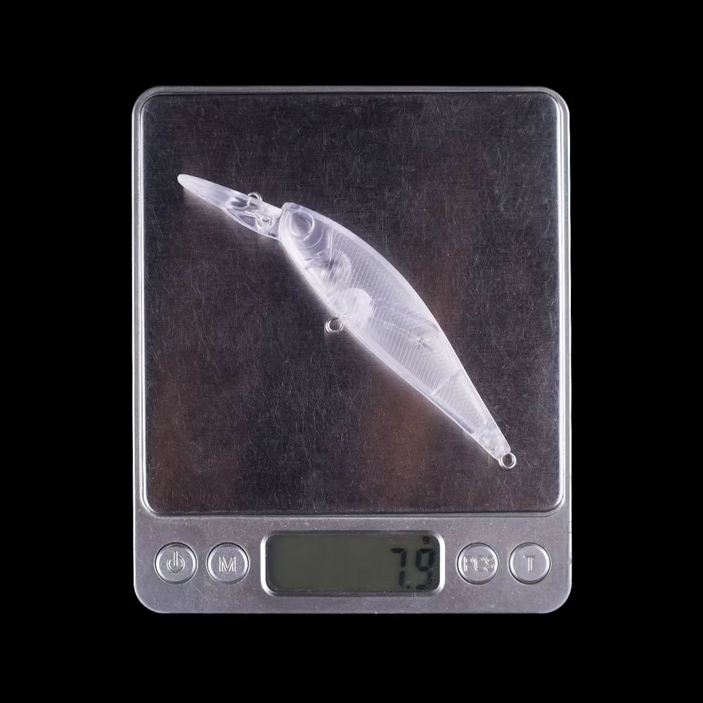 Wobbler Minnow Hanlin – Señuelo color blanco transparente - imagen 5