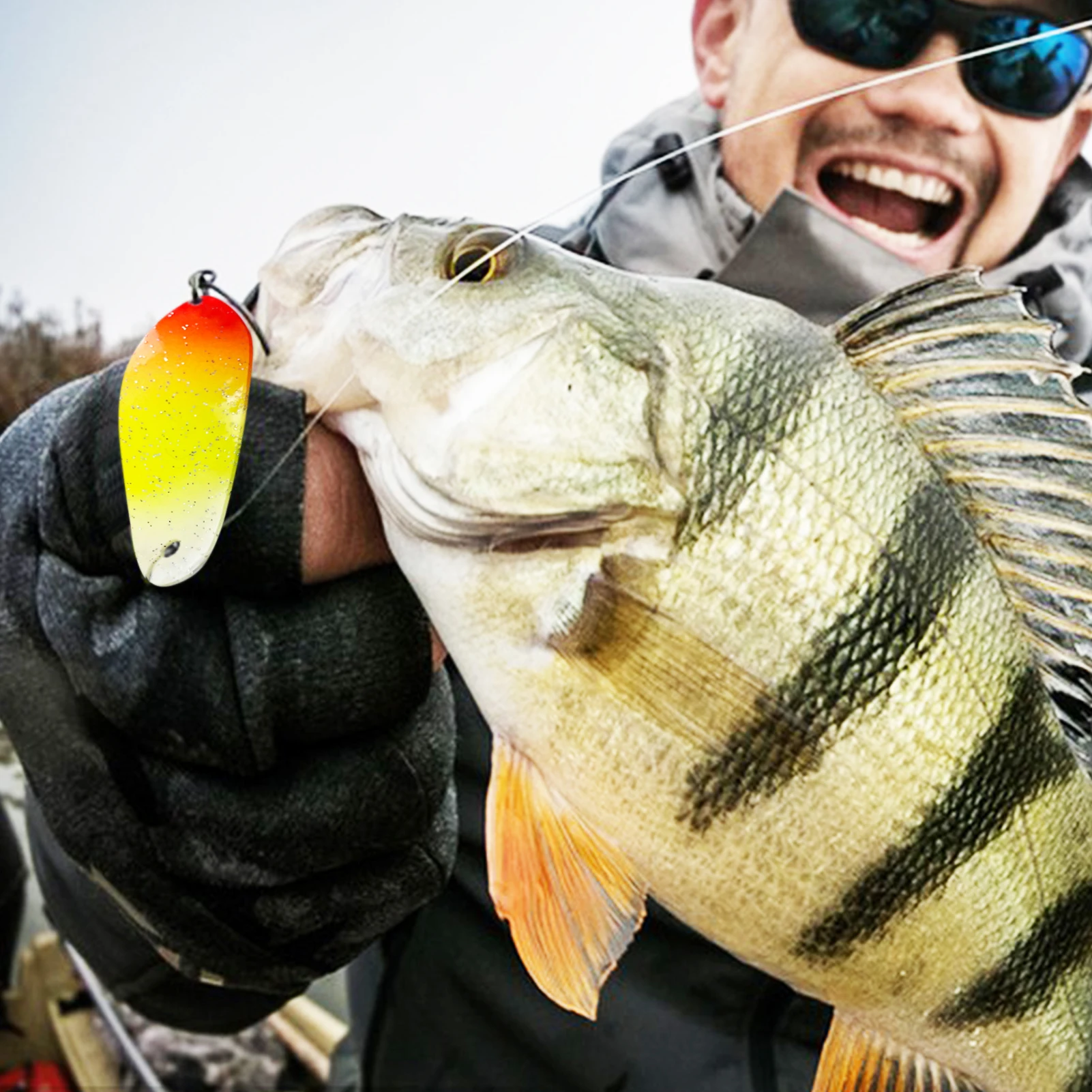 Free Fisher señuelos de cuchara con caja – Cebo giratorio para trucha - imagen 5