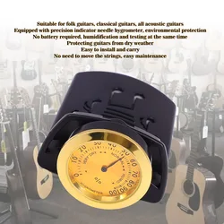 Humidificador de guitarra portátil con higrómetro y carcasa polímero